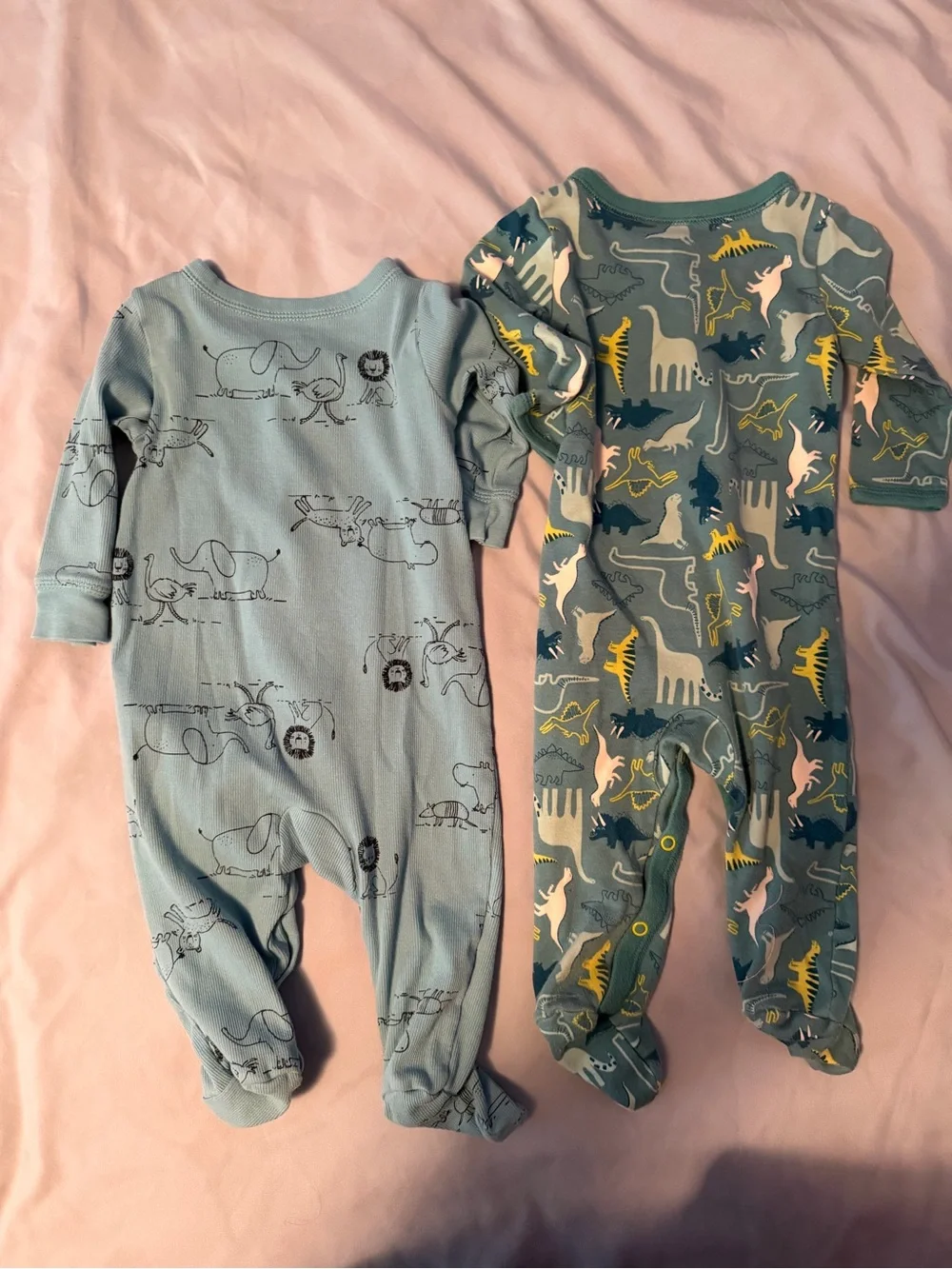 Carter's Baby Footed One-Piece Pajamas - Teal, Aqua, Cream, Light Blue